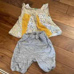 RAG MART★花柄ベストとショートパンツセット80センチ