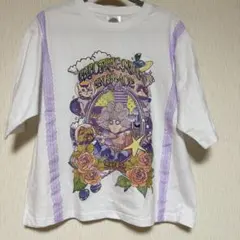 ScoLar （スカラー）スカラ子ちゃん×宇宙ネコ柄 半袖Tシャツ：ホワイトのサムネイル