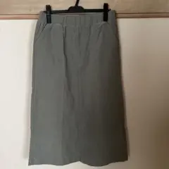 ユニクロ　UNIQLO タイトロングスカート カーキ　ジャージー　ナロー