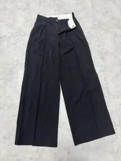 ワイドパンツ　ロング　ブラック