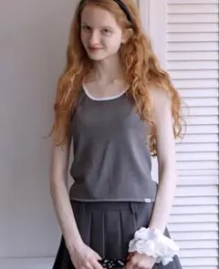 【mieya mieya】PLAYFUL KNIT TANKTOP