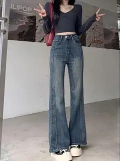 SHEIN フレアストレッチデニムジーンズ Sサイズ