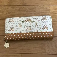 【ディズニー】チップとデール Chip&Dale 長財布 茶色のサムネイル