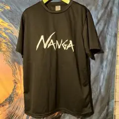 NANGA ロゴプリント Tシャツ 黒