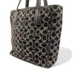 正規品 コーチ COACH トートバッグ シグネチャー キャンバス 黒 鞄