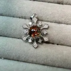 非*開様 天然高透明四季ガーデンクォーツペンダントトップ金具s925刻印あり