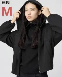 【新品・タグ付き】　UNIQLO Uスウェットフルジップパーカ　ブラック　黒　M