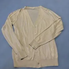 ベージュの長袖カーディガン XL