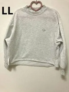 しまむら　LOGOSDAYS グレー トレーナー LLサイズ　裏起毛