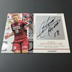 鹿児島ユナイテッドFC 渡邉英祐選手直筆サインカード、缶バッジ3点