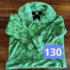 130cm マインクラフト マイクラ クリーパー フード付きパーカー 緑