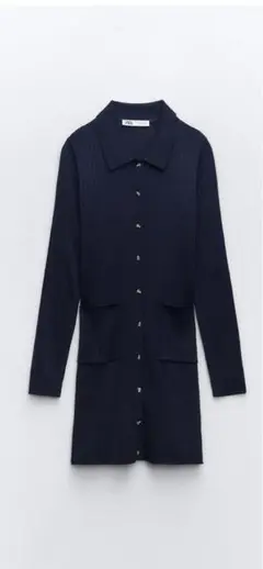 ZARA リブニットワンピース