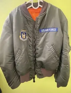 極美品 USA製 ALPHA MA-1 68モデル エアフォースブルー L 米軍 アルファ社の逆襲！【アメリカの軍服】空軍フライトジャケットMA