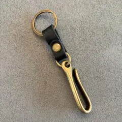 749ベルトフック キーフック レザー ヴィンテージ キーリング 블랙