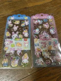 新品　まじかるみゅーちゃん　フワフワらびちゃん　ドロップジェリーシール