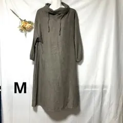 rps ワンピース　ロング　長袖　春、秋、冬　リボン　ゆったり　Mサイズ