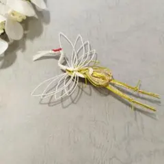水引　鶴　縁起物　お祝い　ヘッドドレス　七五三 髪飾り　前撮り