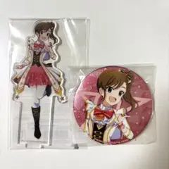 アイドルマスター　双海真美　アクリルスタンド　グリッター缶バッジ