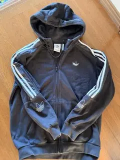 アディダス オリジナルス トレフォイル ジップップアップパーカー 【L】黒
