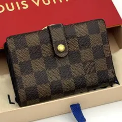 ルイヴィトン ダミエ エベヌ ポルトフォイユ ヴィエノワ がま口財布