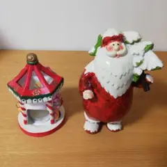 クリスマス飾り　サンタクロースの置物　クリスマスキャンドル　吊り飾りのサムネイル