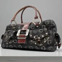 archive y2k 00s GUESS bag buckle black