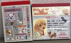 平成レトロ！ワンちゃん パロディーカード付き　なかよし学級新聞メモ帳２冊セット！