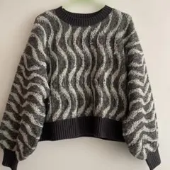 nikoand ニット　白✖️グレー　M
