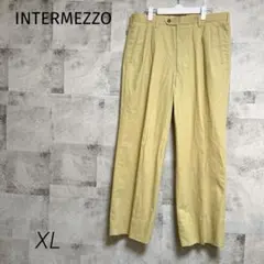 INTERMEZZO【XL】スラックス パンツ 綿100% 大きいサイズ