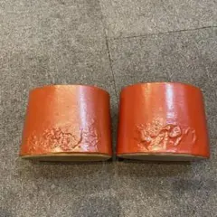 美品】茶道具 蓋置（ふたおき） 竹蓋置 一双 小林太玄師書付 宗篤