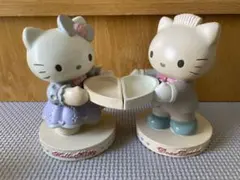 ハローキティ　キティ&ダニエル　アクセサリートレイ　陶器製