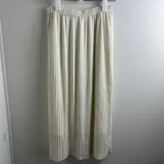 UNIQLO シフォン プリーツ プリント ロングスカート ドット 丈標準 M