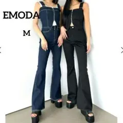 EMODA デニムフレアジップサロペット オールインワン 濃紺 Mのサムネイル