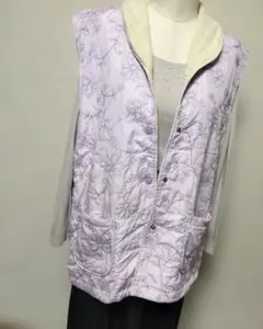刺繍入りラベンダーベスト