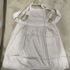 LAURA ASHLEY エプロン 花柄 ベージュ 綿100%のサムネイル