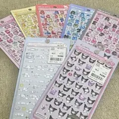 ボンボンドロップシール　ミニ　もじ　クロミ　シナモン　キティ　はぴ　ポム　マイ