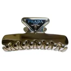プラダ 1IF103 トライアングルロゴ メタル ヘアクリップ シルバーのサムネイル