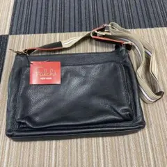 Falchi 黒 牛革　レザー ショルダーバッグのサムネイル