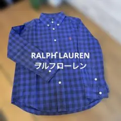 Ralph Lauren ネイビー・チェック ボタンダウンシャツ　サイズ120