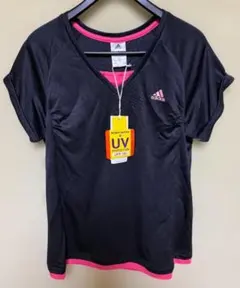 adidas UVプロテクション 半袖Tシャツ L ブラック/ピンク