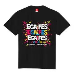 EGA FES エガフェス Tシャツ 黒 ブラック L
