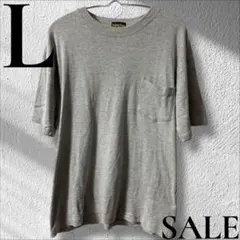「即日発送」L Wallking Storyグレー 半袖 Tシャツ ポケット付き
