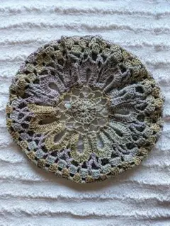 【ハンドメイド】 手編み ベレー帽