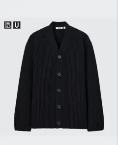 UNIQLO U プレミアムラムウール カーディガン ブラック