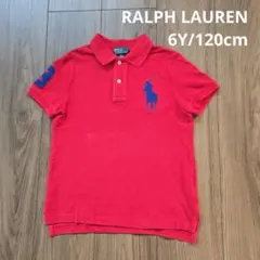 【RALPH LAUREN】 半袖 ポロシャツ トップス 赤色 ビックポニー