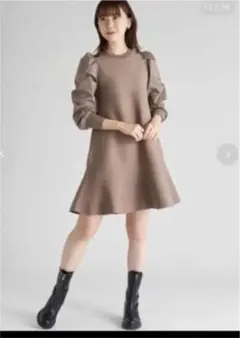 二日間！ジルスチュアート！カジュアルドレス ベージュ・ブラック