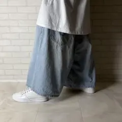 FUBU 極太 オーバーサイズ ペインターデニム ショーツ バギーパンツ B 