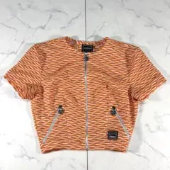 VERSACE Y2Kウェーブ柄クロップド トップスサイズXSのサムネイル