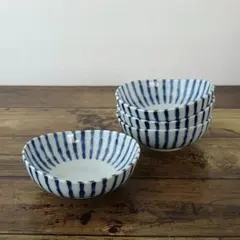 【4枚】新品 日本製 美濃焼 三峰 濃十草 小付 副菜 おつまみにのサムネイル