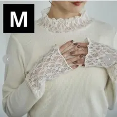 【テレコトップス】M 新品未使用　田中里奈　プルオーバー　レース　ホワイト